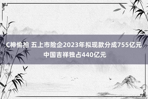 C神偷拍 五上市险企2023年拟现款分成755亿元 中国吉祥独占440亿元