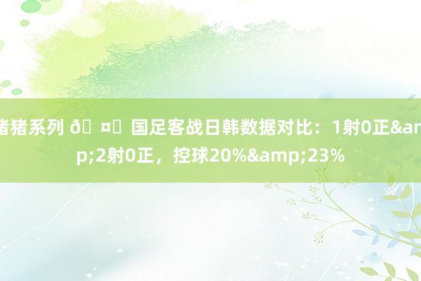 猪猪系列 🤔国足客战日韩数据对比：1射0正&2射0正，控球20%&23%