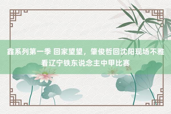 鑫系列第一季 回家望望，肇俊哲回沈阳现场不雅看辽宁铁东说念主中甲比赛