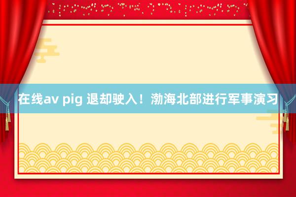 在线av pig 退却驶入！渤海北部进行军事演习