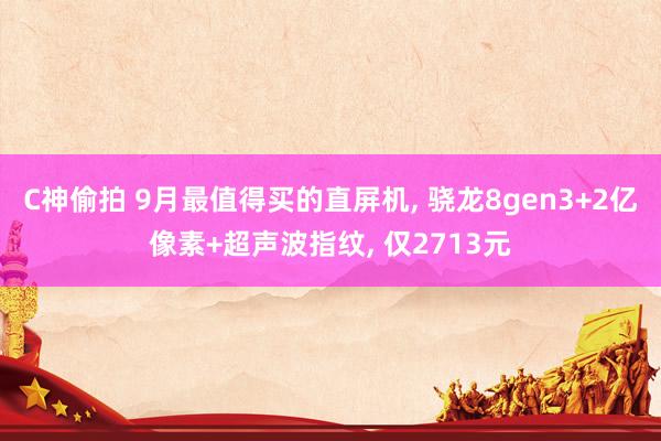 C神偷拍 9月最值得买的直屏机， 骁龙8gen3+2亿像素+超声波指纹， 仅2713元