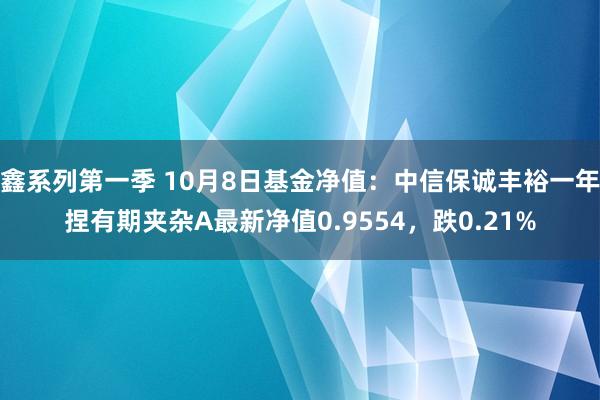 鑫系列第一季 10月8日基金净值：中信保诚丰裕一年捏有期夹杂A最新净值0.9554，跌0.21%