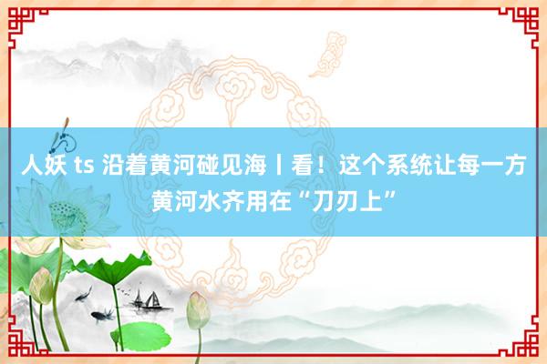 人妖 ts 沿着黄河碰见海丨看！这个系统让每一方黄河水齐用在“刀刃上”