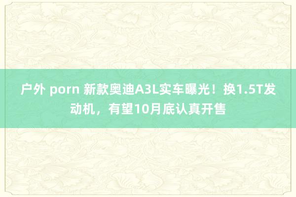 户外 porn 新款奥迪A3L实车曝光！换1.5T发动机，有望10月底认真开售