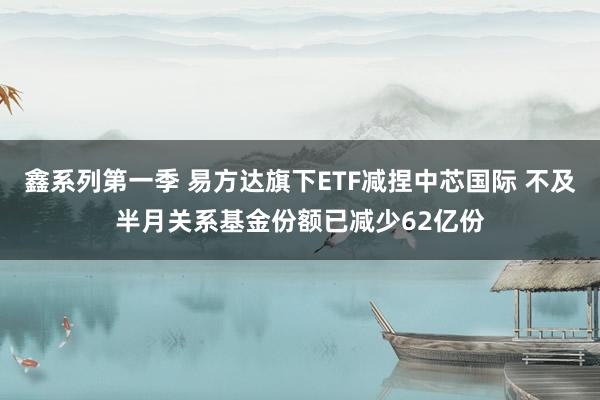 鑫系列第一季 易方达旗下ETF减捏中芯国际 不及半月关系基金份额已减少62亿份