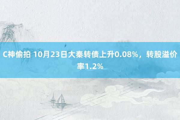 C神偷拍 10月23日大秦转债上升0.08%，转股溢价率1.2%