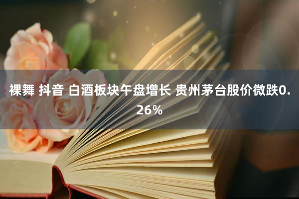 裸舞 抖音 白酒板块午盘增长 贵州茅台股价微跌0.26%