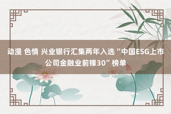 动漫 色情 兴业银行汇集两年入选“中国ESG上市公司金融业前锋30”榜单