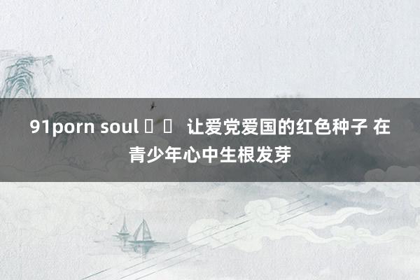 91porn soul 		 让爱党爱国的红色种子 在青少年心中生根发芽