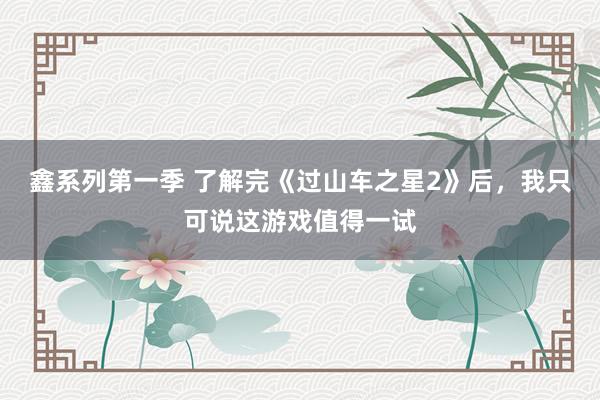 鑫系列第一季 了解完《过山车之星2》后，我只可说这游戏值得一试