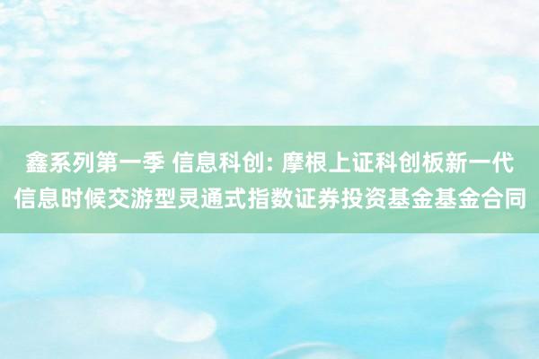 鑫系列第一季 信息科创: 摩根上证科创板新一代信息时候交游型灵通式指数证券投资基金基金合同