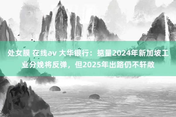 处女膜 在线av 大华银行：掂量2024年新加坡工业分娩将反弹，但2025年出路仍不轩敞