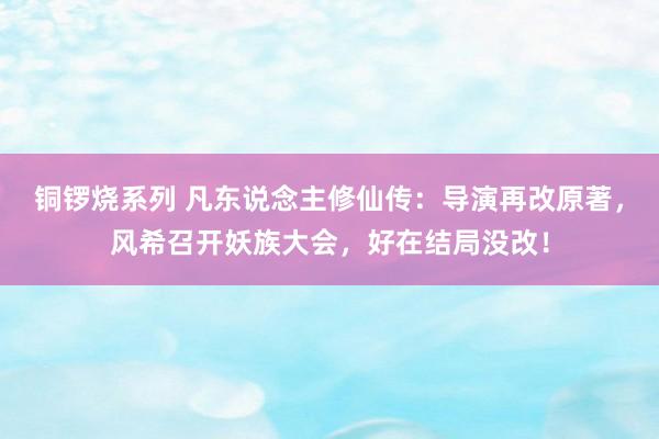 铜锣烧系列 凡东说念主修仙传：导演再改原著，风希召开妖族大会，好在结局没改！