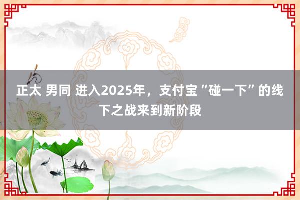 正太 男同 进入2025年，支付宝“碰一下”的线下之战来到新阶段