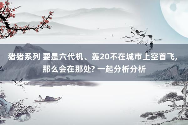 猪猪系列 要是六代机、轰20不在城市上空首飞， 那么会在那处? 一起分析分析